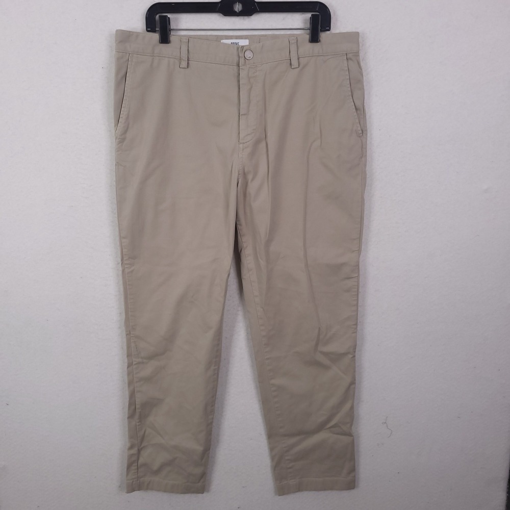SPOKE Chinos Mens 35x29 Khaki Tan Build B Cotton Stretch Trousers